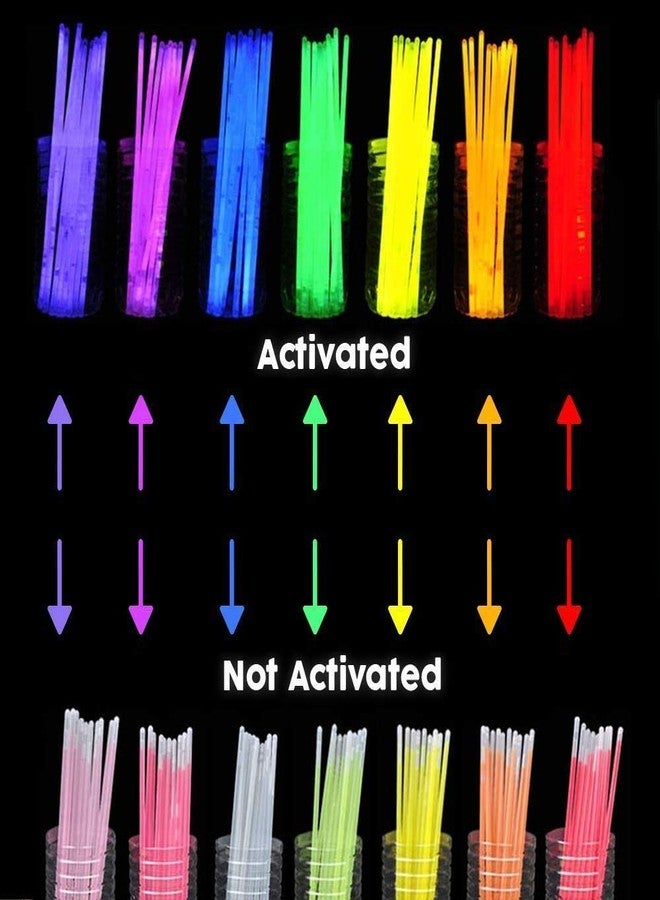 Atpata Funky Glow Sticks Band Bracelets-100Pcs Pack Bulk Glowing Stiks Bands Radium Tubes - Image 3